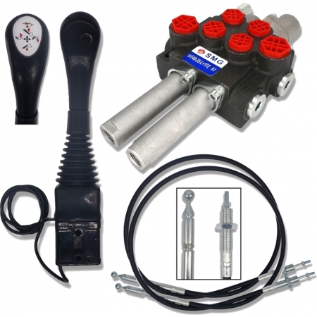 ROZDZIELACZ 40L + JOYSTICK ZESTAW DO TURA 2 SEKCJE